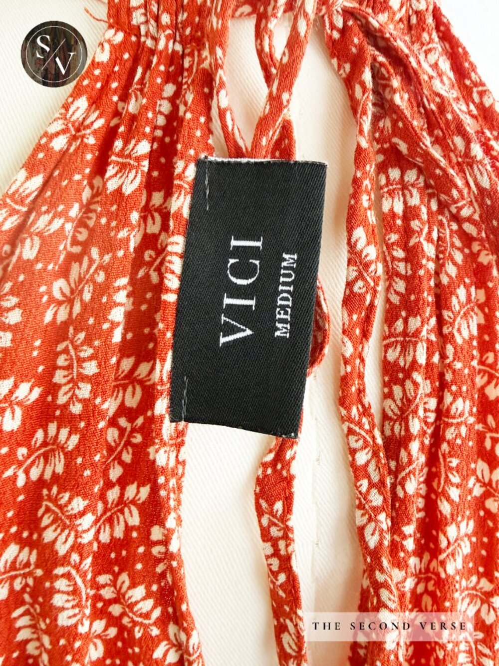 Vici Floral Maxi Dress Front Slit Halter Dress Medium Summer Wedding Guest - Picture 7 of 7